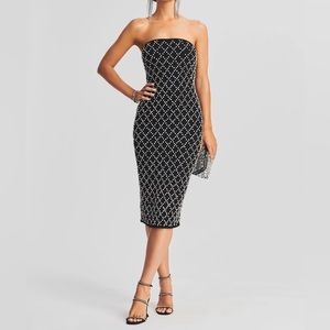 Retrofete Minetta embellished strapless dress size XS